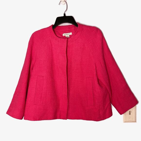 Liz Claiborne Jackets & Blazers - Liz Claiborne Vintage Heavyweight Textured Pink 3/4 sleeve Jacket Blazer Medium‎